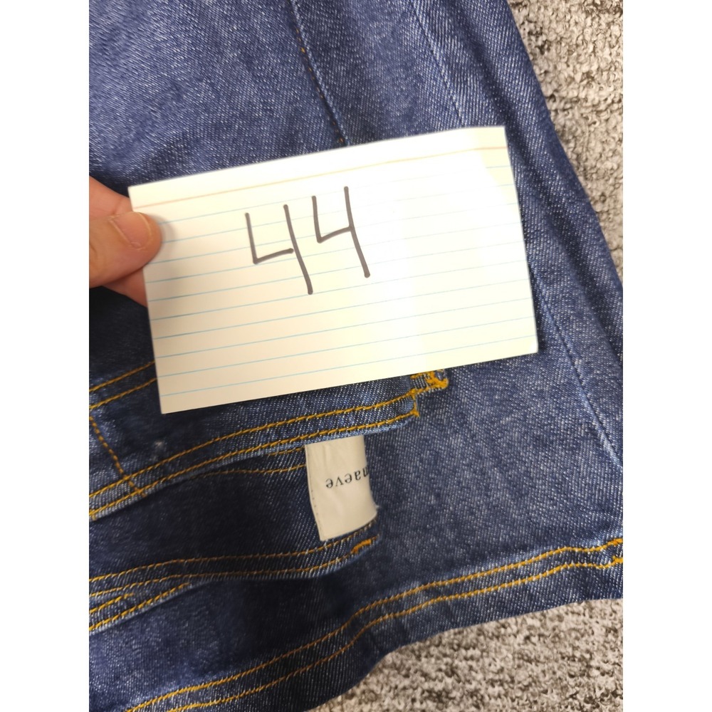Maeve Anthropologie Colette Wide Leg Crop Jeans Scallop Trim Dark Wash 29 - Picture 8 of 9